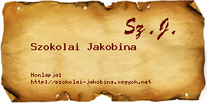 Szokolai Jakobina névjegykártya
